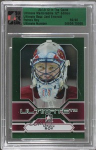 2012-13 ITG Ultimate Memorabilia 12th Edition Emerald /60 Patrick Roy HOF