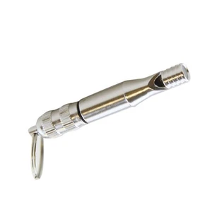 Aluminium Notfallpfeife mit Schlüsselanhänger Maße: 3" lang x 7/16" Durchmesser - Bild 1 von 2