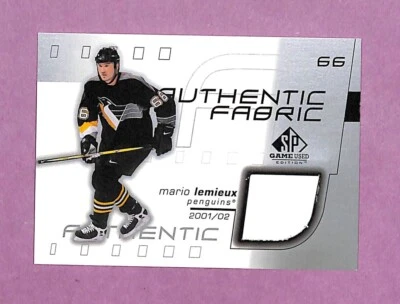 2001-02 Upper Deck SP Game Used Authentic Fabric #AF-ML Mario Lemieux Jersey - Image 1 of 2