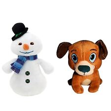 CHILLY Snowman & Findo Puppy Dog 8” Set Beanbag Plush NEW Stuffed Animal Doc