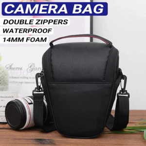 DSLR SLR Camera Bag Shoulder Case Waterproof For Canon EOS Nikon Sony Panasonic - Picture 1 of 15