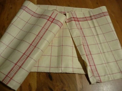 1 Piece de Tissu a torchon métis rouge et écru   60 x 230 cm ( ref 36 ) - Photo 1/4