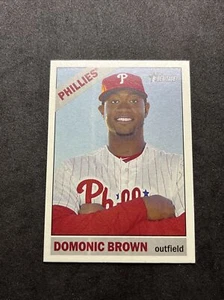 2015 Topps Heritage Gum Stain Front #137 Dominic Brown Phillies - Picture 1 of 2