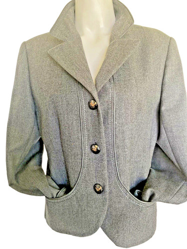 GIACCA MISS VALENTINO CLASSICA GRIGIA 100% LANA MADE IN ITALY TAGLIA 10 NUOVA SENZA ETICHETTE