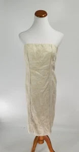 Abito senza spalline Isabel Toledo For Lane Bryant taglia 14 ricamato metallizzato nuovo - Foto 1 di 6