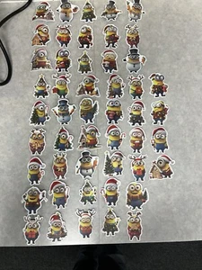 10 PCs Random Minions Christmas Themed Stickers | Minions Stickers - Picture 1 of 5
