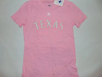 Texas Rangers Shirt PINK Prince Fielder #84 Short Sleeve Large YOUTH KIDS NEW - Image 1 of 4