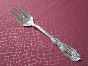 SHARON Serving Fork 1910 Silverplate Roses Date 1912 Engraved on Back U Monogram - Picture 1 of 5