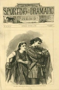 MR. HENRY IRVING AND MISS BATEMAN IN MACBETH AT THE LYCEUM THEATRE ACTORS DRAMA - Picture 1 of 1