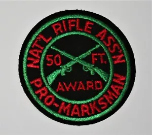 Vintage NRA National Rifle Association Pro-Marksman Target Award Patch neu neu aus altem Lagerbestand 1980er - Bild 1 von 3