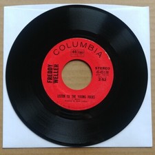 FREDDY WELLER Listen To The Young Folks 45 7" COUNTRY Columbia Record Vinyl 1970