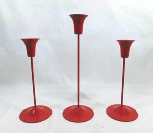 Vintage Kosta Boda Shop Sweden Painted Metal Candle Holders - Picture 1 of 3