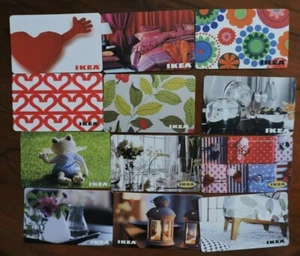 12 IKEA GESCHENKKARTEN AUS BELGIEN. (FLÄMISCHES) SAMMLERSTÜCK. KEIN WERT LOT 1 - Bild 1 von 1