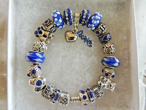 PANDORA Bracelet New Authentic LOVE CALLING Non-Branded Beads Adore Kiss 7.5in   - Picture 1 of 10
