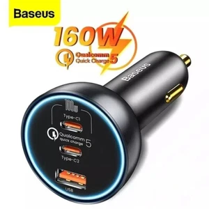 Baseus 160W Car Charger USB Type C QC 5.0 Fast Charging For iPhone 14 Pro Laptop - Picture 1 of 7
