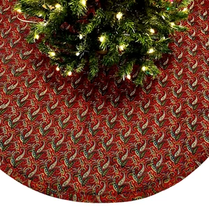 Paisley Xmas Tree Skirt Jewel Tones Handmade Retro Victorian Style 58 in LARGE - Picture 1 of 6