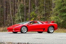 Retro Lamborghini 1990-93 Diablo Red High Res Wall Decor Print Photo Poster