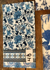 SALE (2) Individual napkins for decoupage  Blue White Flower Geometric  #48