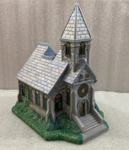 Partylite CHURCH Olde World Village tea light candle holder house 10.5"H - Picture 1 of 7