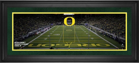 Oregon Ducks Framed 10" x 30" Autzen Stadium Panoramic Photograph Cover