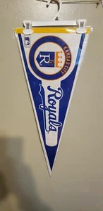 KANSAS CITY ROYALS RETRO LOGO VINTAGE MLB FELT PENNANT WITH HOLDER 3/19/21 - Picture 1 of 1
