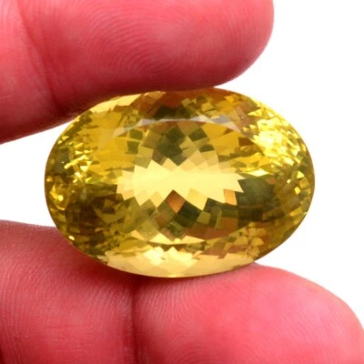 VVS 59.70 Ct Natural Citrine Top Quality 28MM 20MM Oval Cut Certified Gemstone - Image 1 of 3