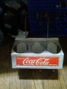 Vintage 1950's Coca Cola  Metal Aluminum 6 Pack Carrier