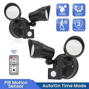 Proiettore LED PIR 2000lm faretto luce esterna con rilevatore di movimento lampada da parete D2D - Foto 1 di 18