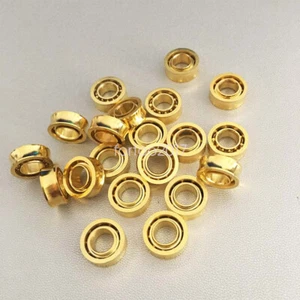20pcs 1/4"x 1/2"x 3/16" Golden R188 Ball Bearing For Fidget Spinners Toys Ball - Picture 1 of 7