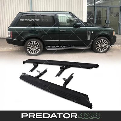 PREDATOR4X4 BLACK RUNNING BOARDS SIDE STEPS FOR LAND ROVER RANGE ROVER VOGUE L322 2001-12