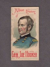 1889 N78 W.Duke Sons & Co. Histories of Generals Gen. Joe Hooker