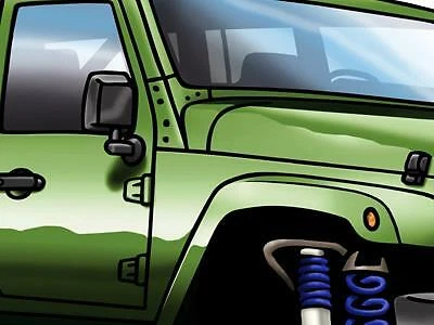 Camiseta Jeep Wrangler Unlimited JKU #0587GA JK arte automotriz todoterreno Foto 1 de 1