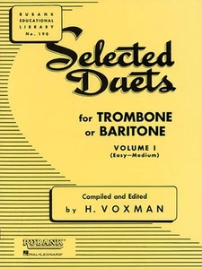 Selected Duets for Trombone or Baritone, Volume I: (Easy-Medium) (English) Paper - Foto 1 di 1