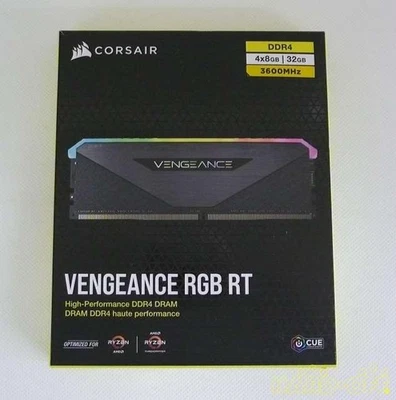 CORSAIR Vengeance RGB RT 32GB (4x8GB) DDR4 3600MHz C18 RAM ottimizzata per Ryzen - Immagine 1 di 4