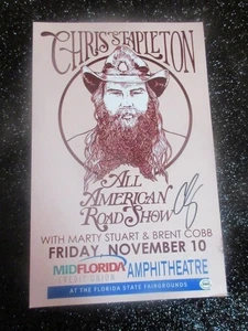 CHRIS STAPLETON SIGNED AUTOGRAPHED 11X17 MINI POSTER ALL AMERICAN ROAD SHOW COA - Picture 1 of 17