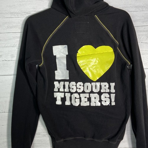 UNDERCOVER Felpa con cappuccio e zip ROSA Victorias Secret University Missouri Mizzou Tigers nera taglia M