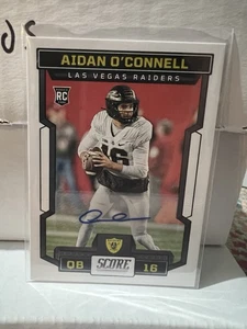 2023 Score Rookies Signatures Aidan O'Connell #310 Rookie Auto RC Raiders - Picture 1 of 1