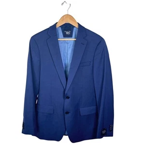 New Original PENGUIN Osman's Blue Wool Blend Suit Blazer Mens Sports Coat Sz 40R - Picture 1 of 13