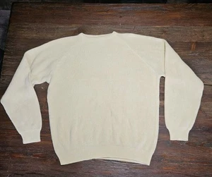 Lord Jeff Vintage Beige Sweater Sailing Crewneck Grandpa Size XL USA  - Picture 1 of 7