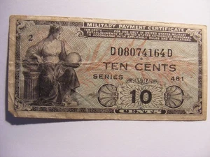 Military Payment Certificate 1951 (ND), Pick# M23, 10 Cents, F+/VF - Picture 1 of 2