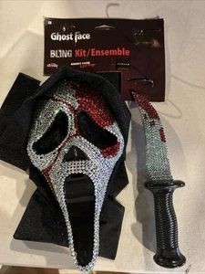 Fun World Ghost Face Bloody Bling Mask and Knife Set New With Damaged Packaging - Picture 1 of 1