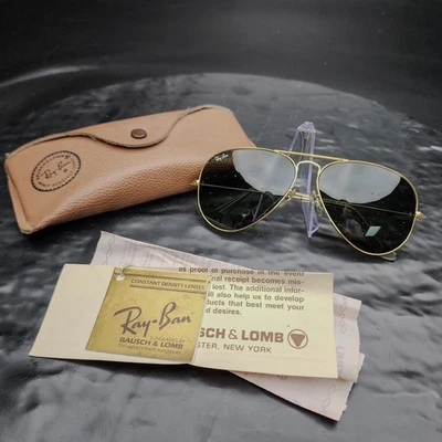 Gafas de sol Ray-Ban B&L Vintage Aviator 12k GF Dbl espejo degradado 58-14 EE. UU. Foto 1 de 4
