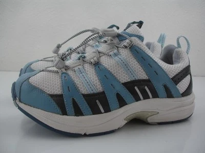 Women's 9.5 W Dr. Comfort Refresh X-Depth Diabetic Shoes Blue White Sneaker 2950 - Image 1 of 4