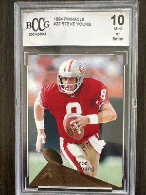 Steve Young 1996 Leaf # 22 Press Proof San Francisco 49ers Die-Cut MINT BCCG 10 - Image 1 of 2