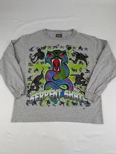 Vintage Youth M 8 GWP Long Sleeve Y2K Skate T Shirt Serpent Snake Medium - Picture 1 of 9