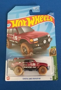 Hot Wheels 2022 Kroger Frys Exclusive Mud Studs Toyota Land Cruiser 80 Maroon 91 - Bild 1 von 7