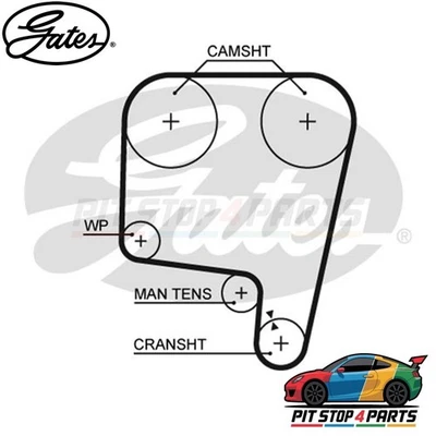 Correa de distribución Gates 5340 neopreno 1276 mm para Alfa Romeo Spider 1999-2003 Foto 1 de 4