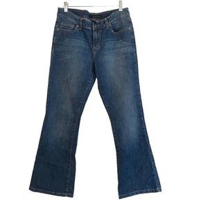 Jeans donna Calvin Klein denim svasato taglia 6 31x29 lavaggio scuro fondo a campana - Foto 1 di 16