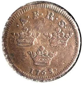 Sweden 1768 one ore KM 491 VF - Picture 1 of 2
