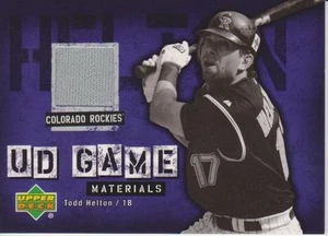 Todd Helton 2006 Upper Deck GAME USED Card "Game Materials" ROCKIES - Imagen 1 de 1